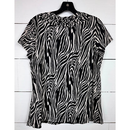 Dana Buchman Short Sleeve Blouse Women's Size Large - Image 2