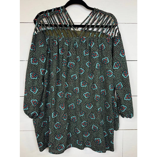 Entro Long Sleeve Green Blouse Women's Size Small - Image 1