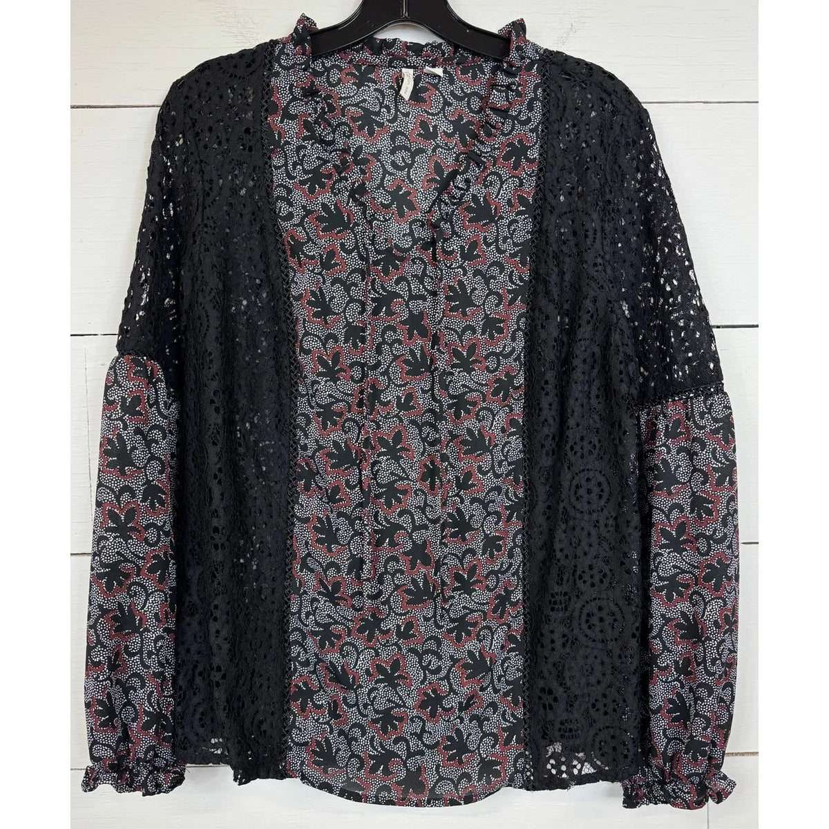 Cato Black Long Sleeve Blouse Women's Size Large - Image 1