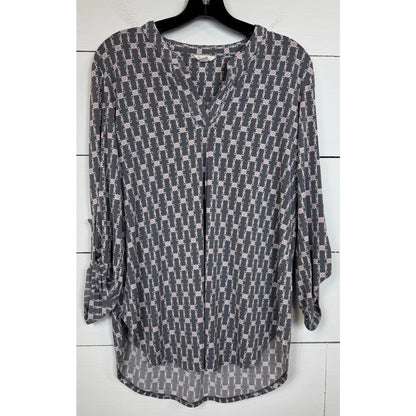 Cato Gray 3/4 Sleeve Blouse Women's Size Medium - Image 1