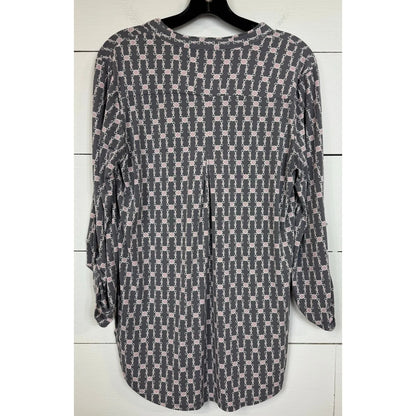 Cato Gray 3/4 Sleeve Blouse Women's Size Medium - Image 2
