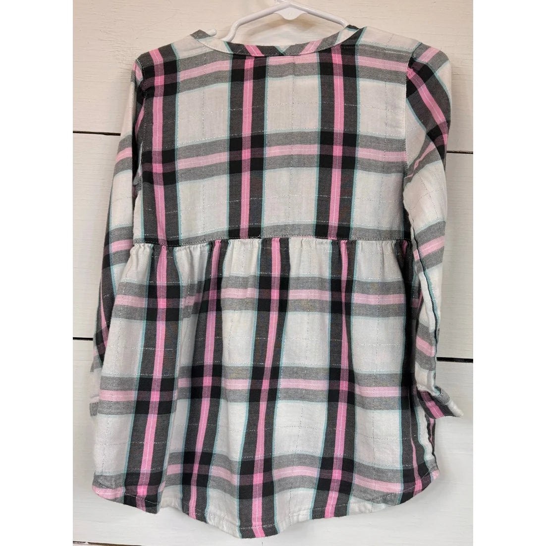 Jumping Beans Plaid Long Sleeve Shirt Girl's Size 4t - Image 2