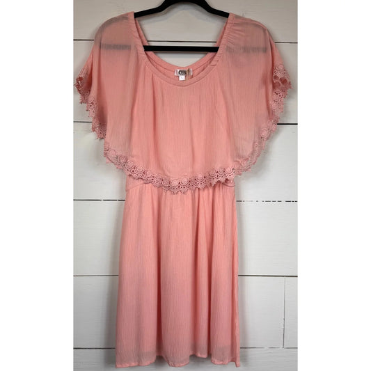 Diva Pink Knee Length Dress Women's Size Large - Image 1