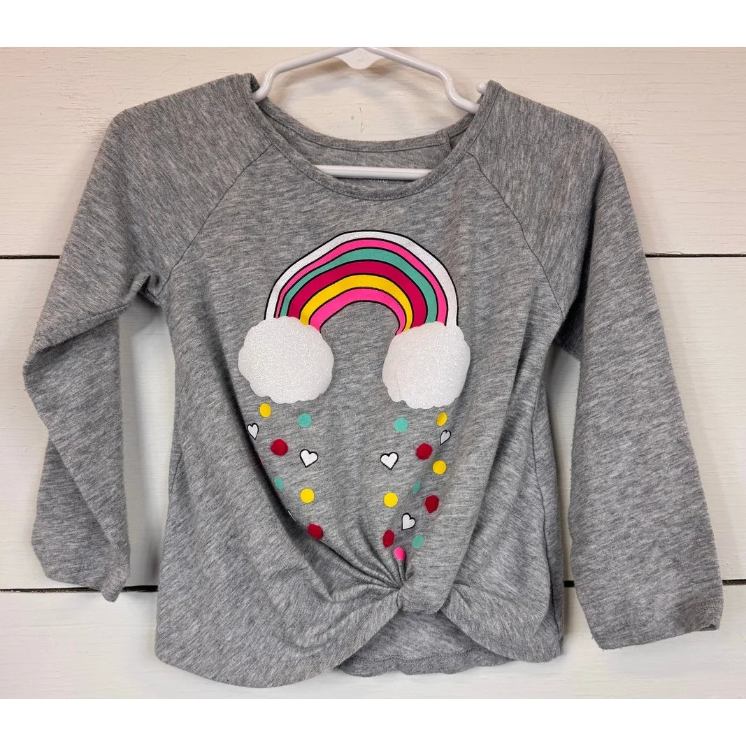 Okie Dokie Gray Long Sleeve T-Shirt Girl's Size 3T - Image 1