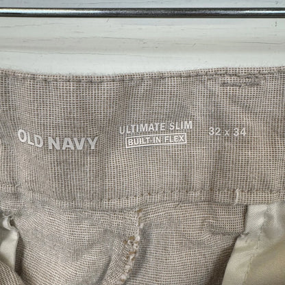 Old Navy Beige Dress Pants Men's Size 32x34 - Image 4