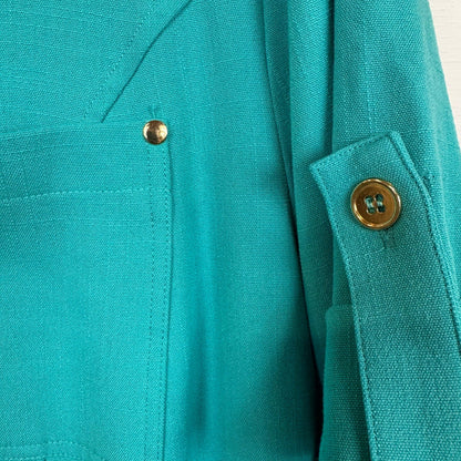 Draper's & Damon's Blue Midi Dress Women's Size XL Petite - Image 3