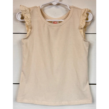 Wonder Nation Cream Sleeveless Blouse Girl's Size 3t - Image 1