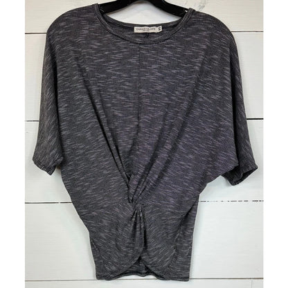 Chance or Fate Gray Short Sleeve Blouse Women's Size XS - Image 1