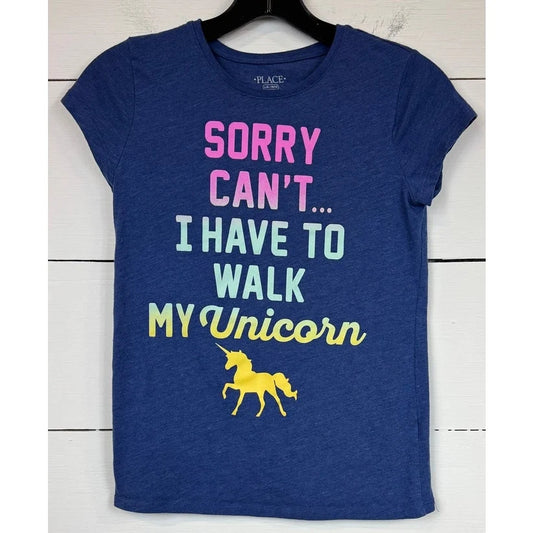 The Children's Place Blue T-Shirt Girl's Size Large (10/12) - Image 1
