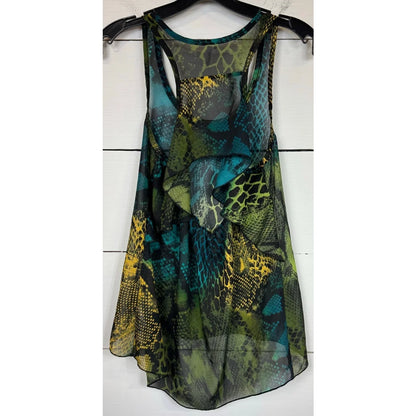 Studio Y Black & Green Tank Top Women's Size Small - Image 2