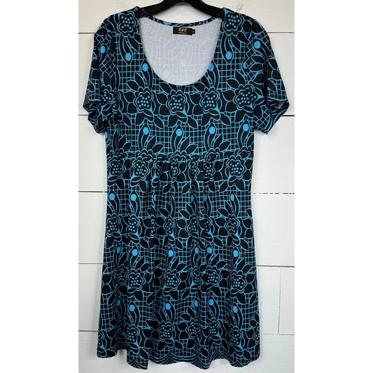 R&B Knee Length Black Dress Women's Size Large - Image 1