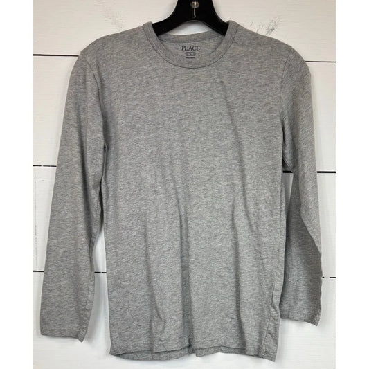 The Children's Place Gray Long Sleeve T-shirt Boy's Extra Large 14 - Image 1