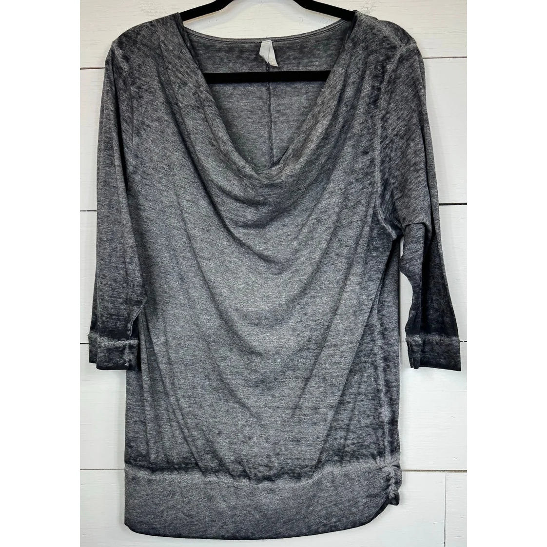 Vanity 3/4 Sleeve Gray Blouse Women's Size 2XL - Image 1
