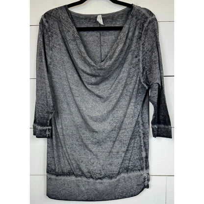 Vanity 3/4 Sleeve Gray Blouse Women's Size 2XL - Image 1