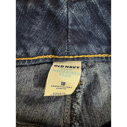 Old Navy Blue Straight Cut Jeans Women's Size 18 - Image 3