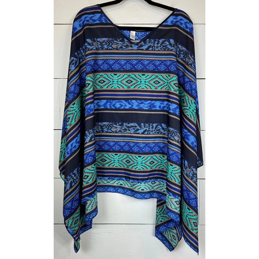 Cato Blue Black Shawl Women's One Size - Image 1