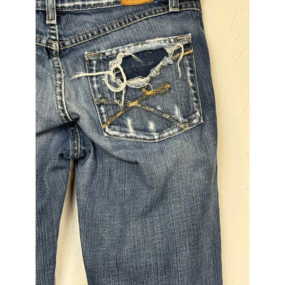 BKE Blue Straight Cut Capris Women's Size 29" - Image 3