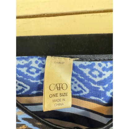 Cato Blue Black Shawl Women's One Size - Image 3