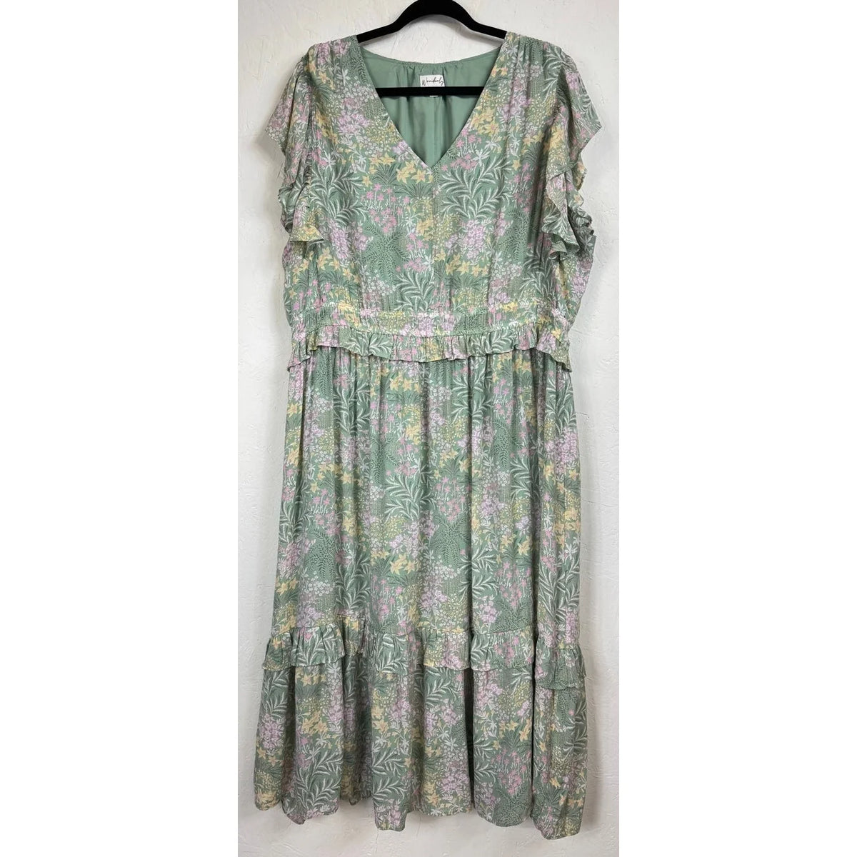 Wonderly Green Maxi Dress Women's Size XXL - Image 1