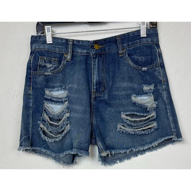 Blue Denim Shorts Women's Size Medium - Image 1