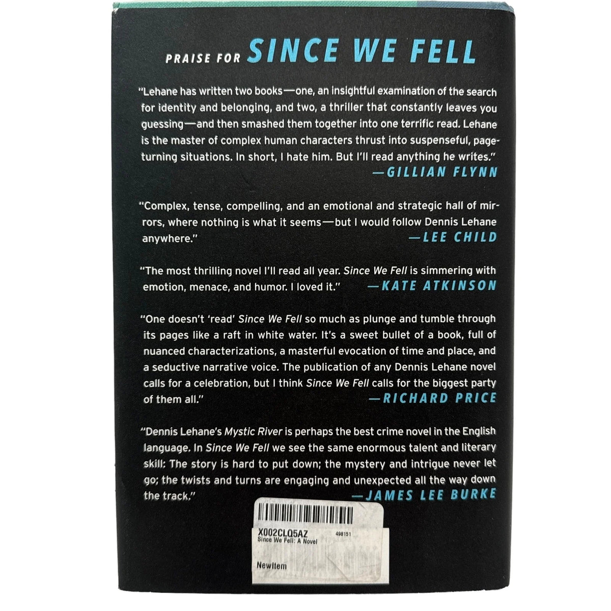 Since We Fell by Dennis Lehane (Hardcover) - Image 2