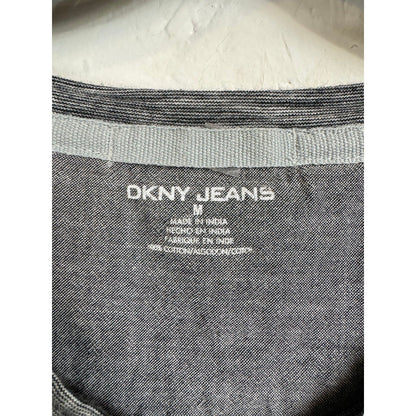 DKNY Gray Short Sleeve Shirt Men's Size Medium - Image 3