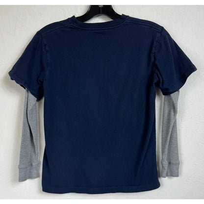 Gap Kids Blue & Gray Long Sleeve T-shirt Boy's Medium - Image 2