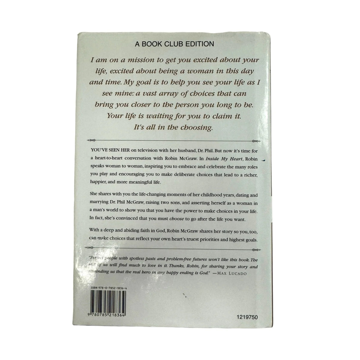 Inside My Heart by Robin McGraw (Hardcover) - Image 2