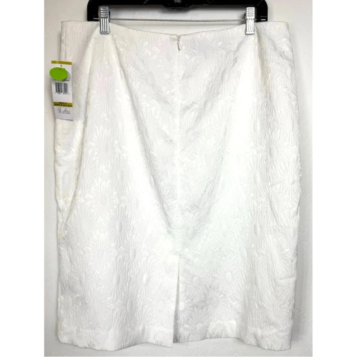 Black Label by Evan Picone White Pencil Skirt Women's 14 - Image 2