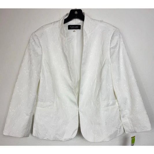 Black Label by Evan Picone White Long Sleeve Dress Jacket Women's 14 - Image 1