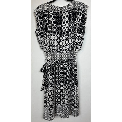 GNW Black & White Sleeveless Knee-length Dress Women's Large - Image 2