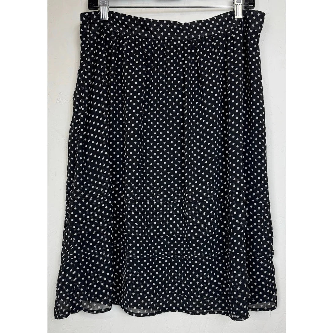Peter Nygard Black & White Midi Skirt Women's 14 Petite - Image 2