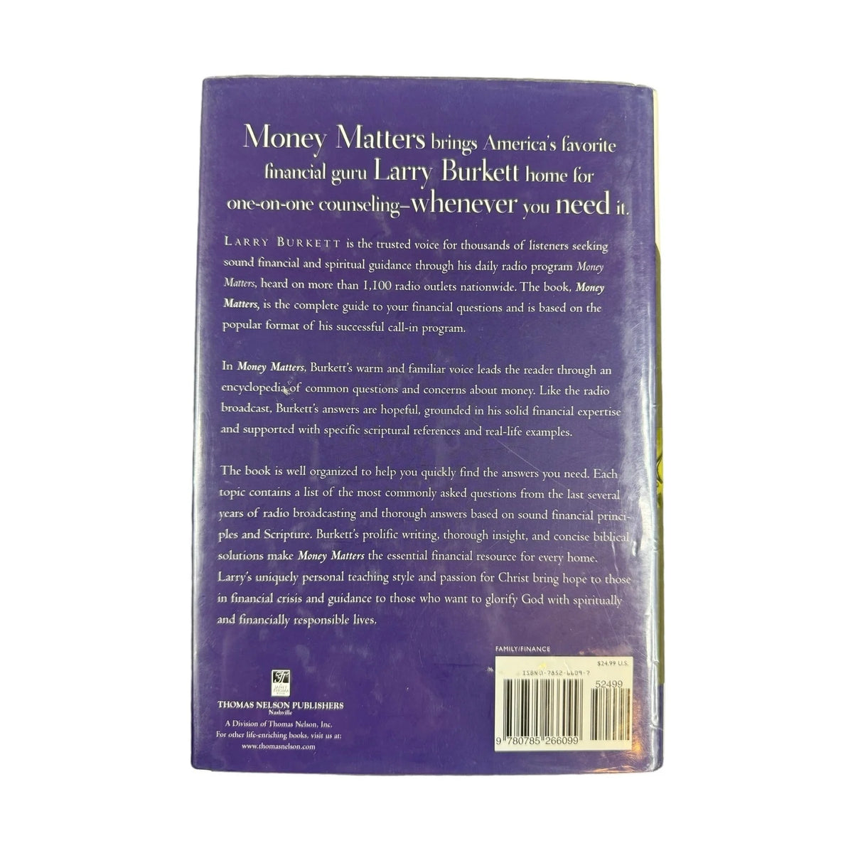 Money Matters by Larry Burkett (Hardcover) - Image 2