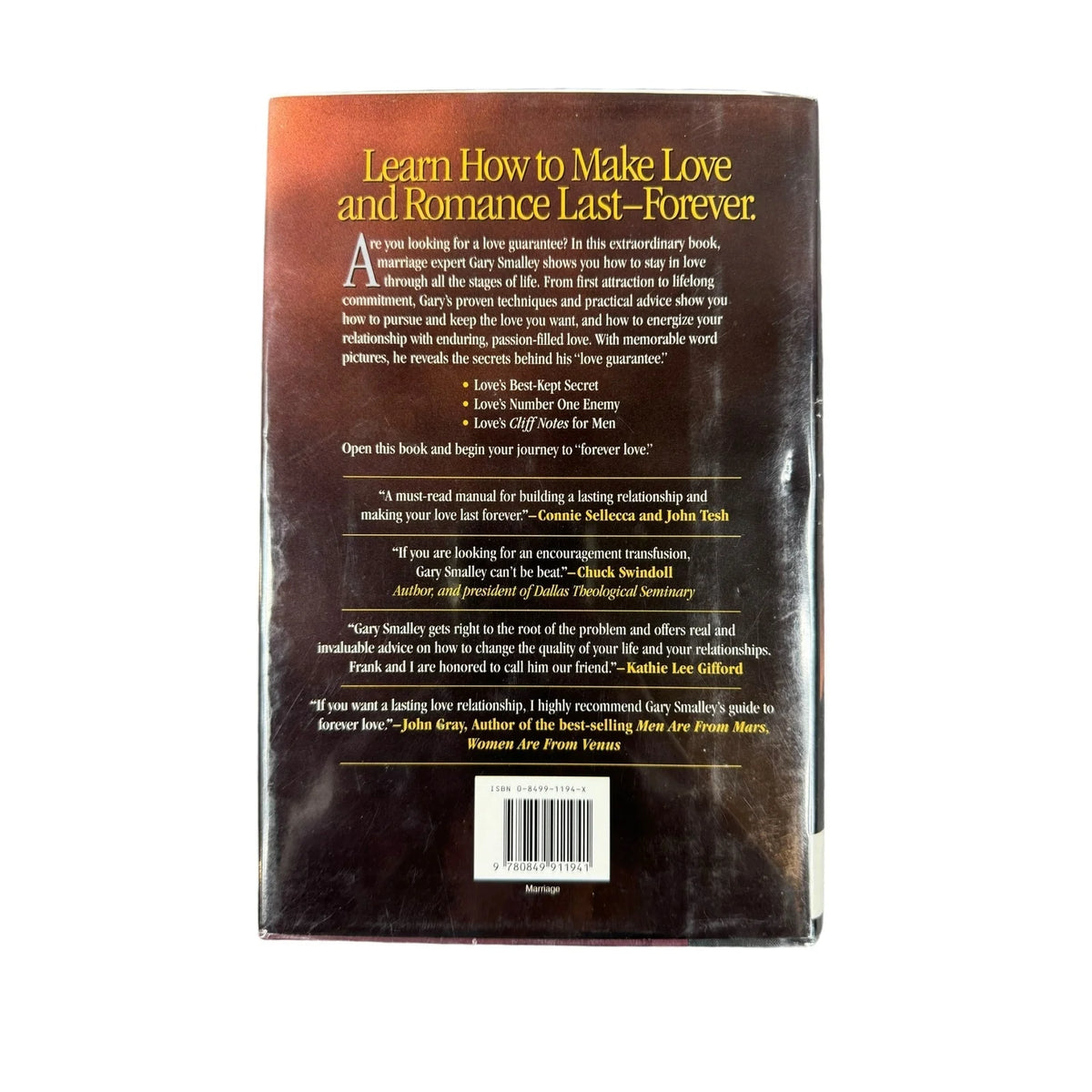 Making Love Last Forever by Gary Smalley (Hardcover) - Image 2