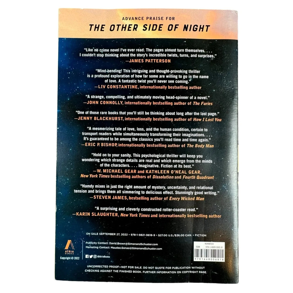 The Other Side of Night by Adam Hamdy (Paperback) - Image 2