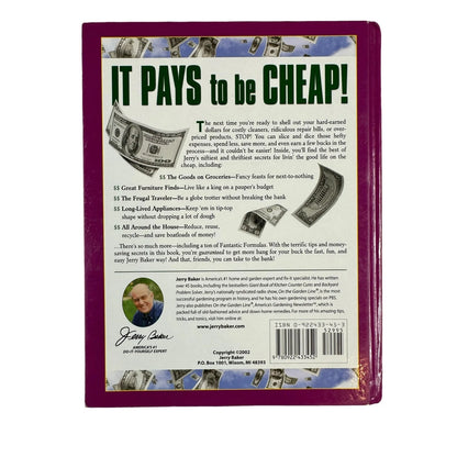It Pays to be Cheap by Jerry Baker (Hardcover) - Image 2