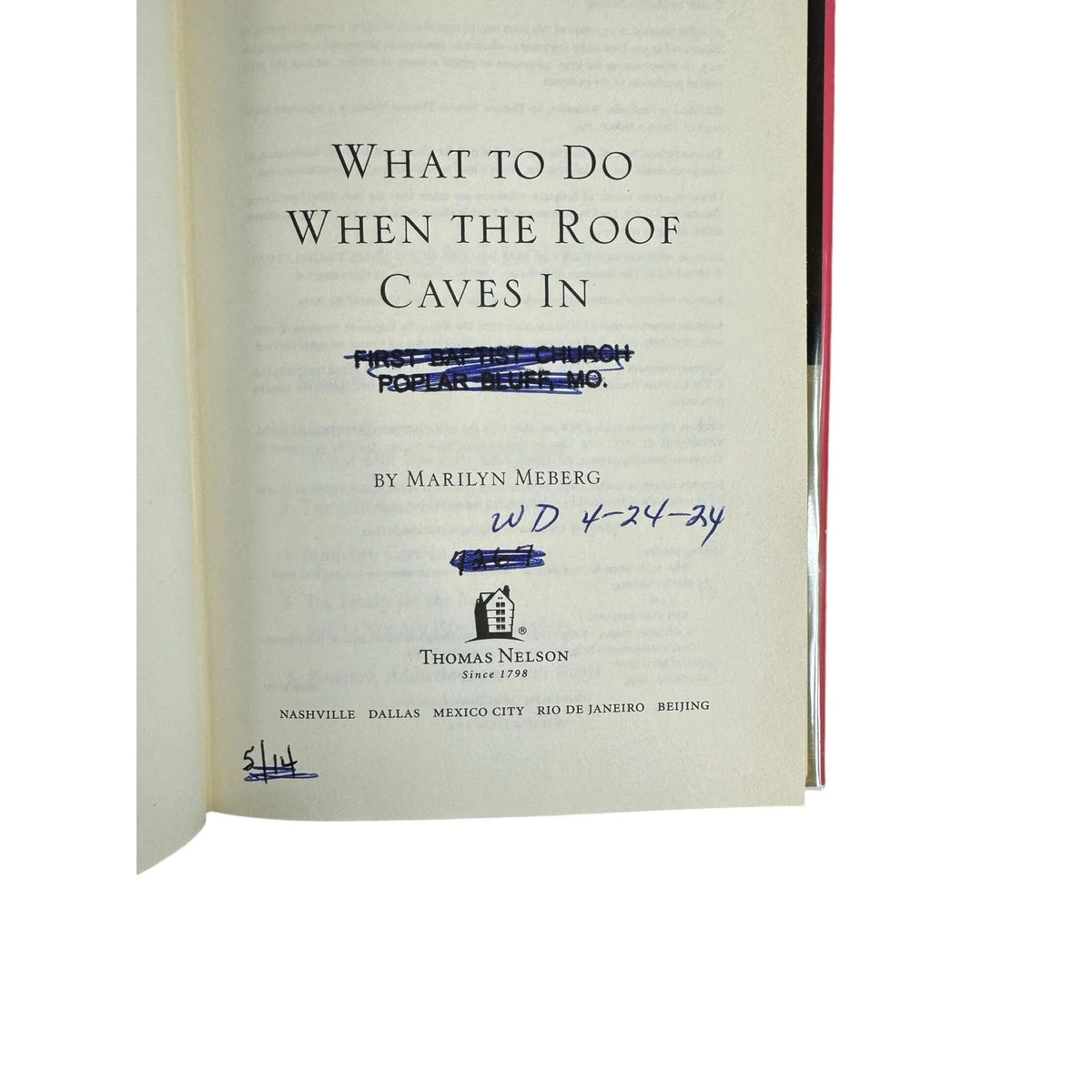What to Do When the Roof Caves In by Marilyn Meberg (Hardcover) - Image 8