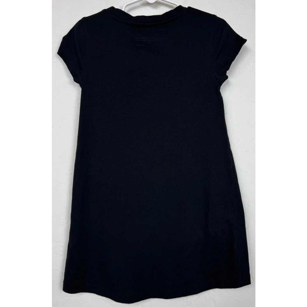 Basic Editions Black T-shirt Dress Girl's Medium (7/8) - Image 2