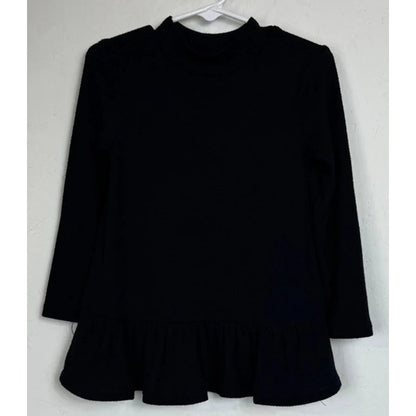 Old Navy Black Long Sleeve Knit Blouse Girl's 3t - Image 1