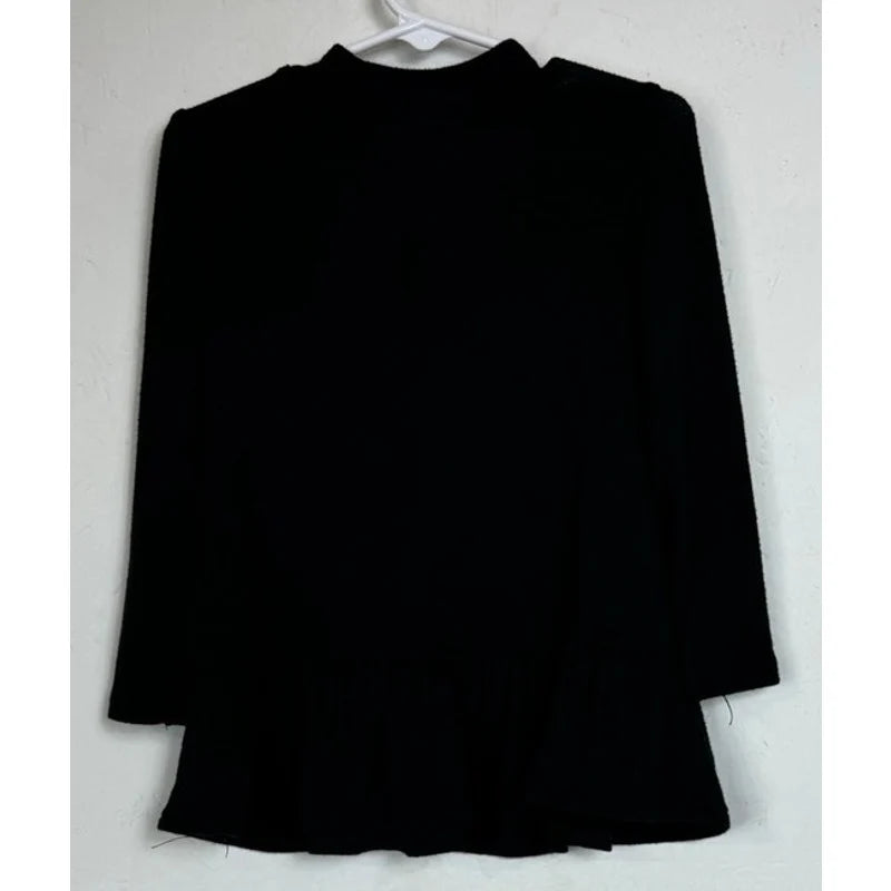 Old Navy Black Long Sleeve Knit Blouse Girl's 3t - Image 2