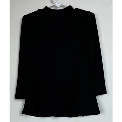 Old Navy Black Long Sleeve Knit Blouse Girl's 3t - Image 2