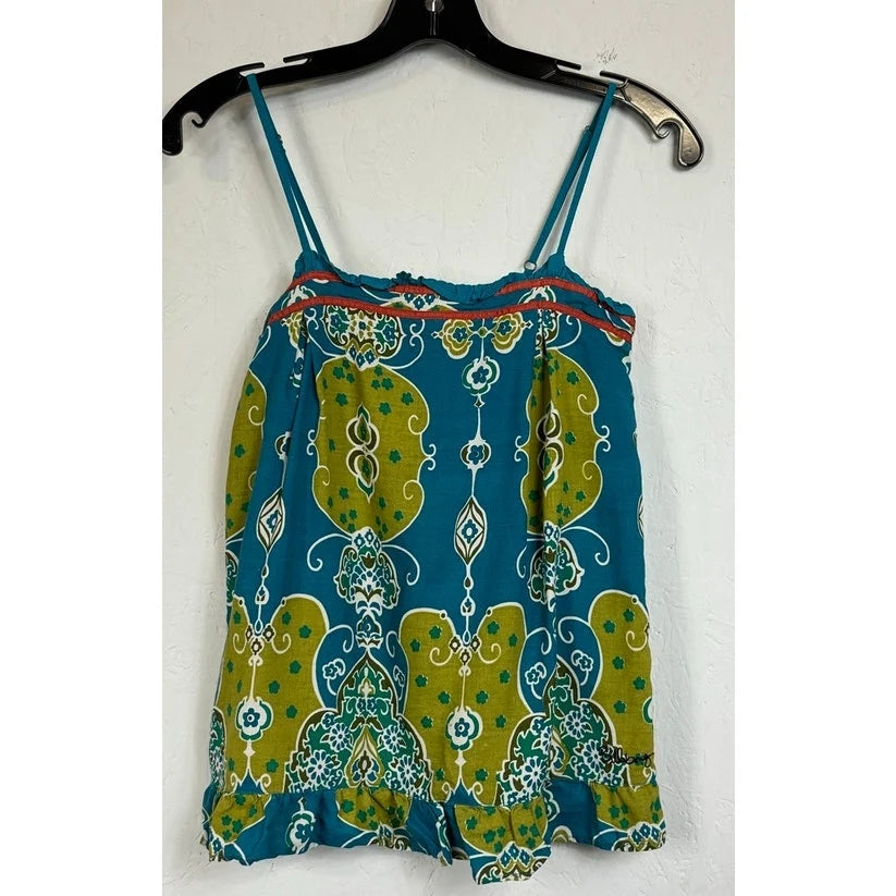 Billabong Blue Sleeveless Blouse Women's Small - Image 1