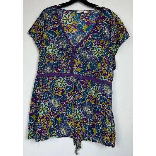 Cato Blue Short Sleeve Blouse Women's 26/28W - Image 1