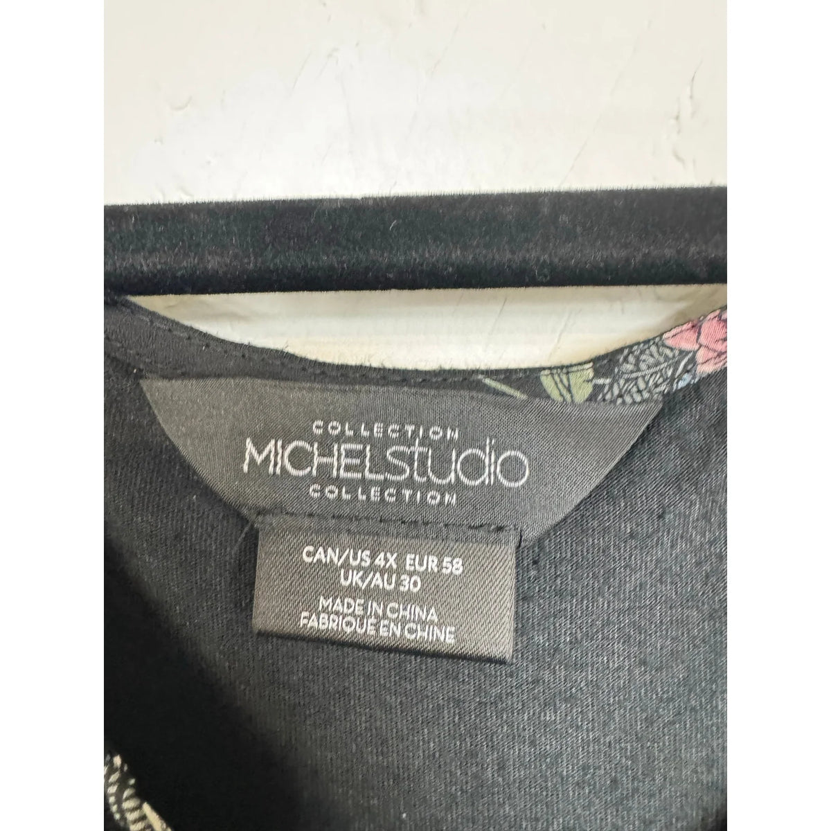 Michel Studio Collection Black Short Sleeve Blouse Women's 4X - Image 3