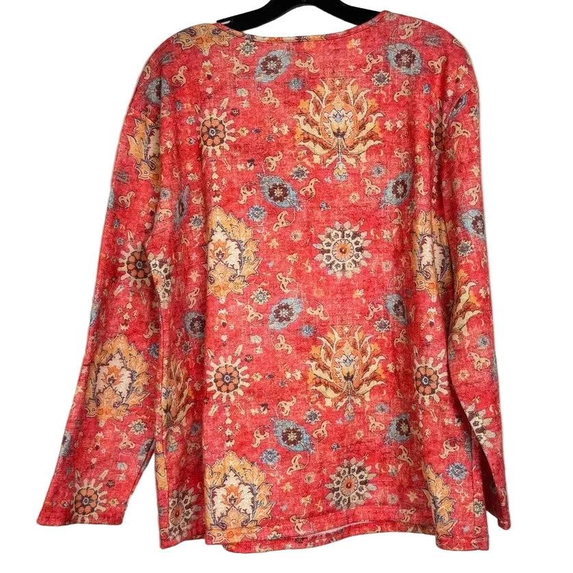 Noracora Orange Long Sleeve Blouse Women's XL - Image 2