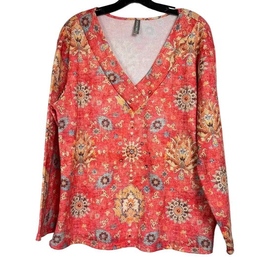 Noracora Orange Long Sleeve Blouse Women's XL - Image 1