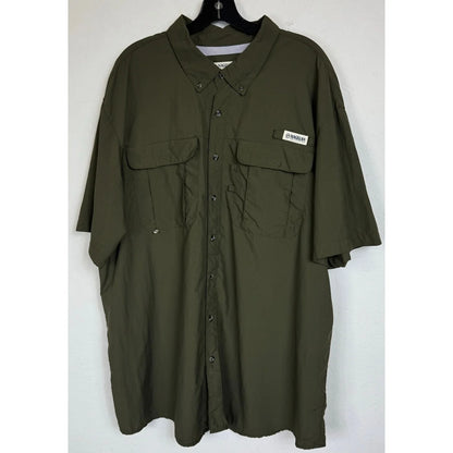 Magellan Green Button Up Short Sleeve Shirt Men's 2XL - Image 1