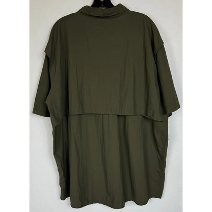 Magellan Green Button Up Short Sleeve Shirt Men's 2XL - Image 2