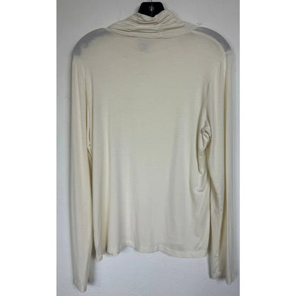 Jillian Nicole White Long Sleeve Turtleneck Blouse Women's Large - Image 2