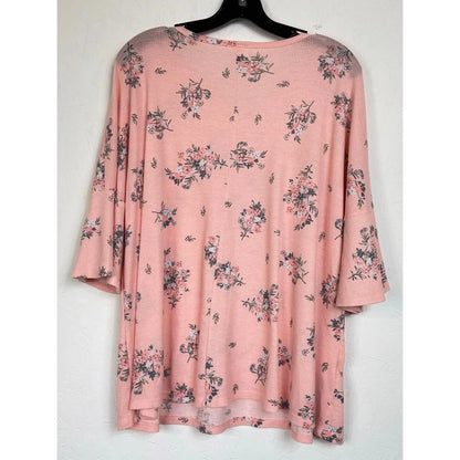 Crepas Pink 3/4 Sleeve Blouse Women's Small - Image 2
